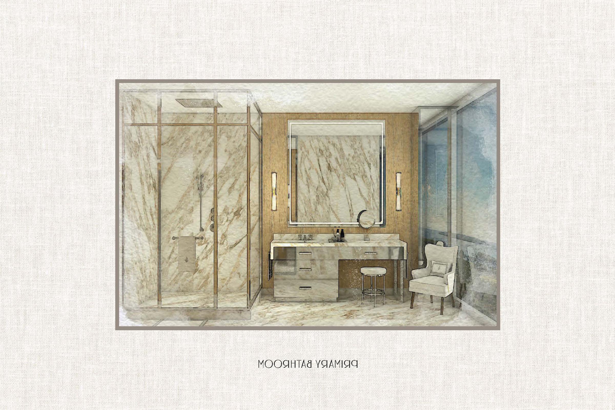 Four Seasons Residences in Coconut Grove - Primary Bathroom Rendering